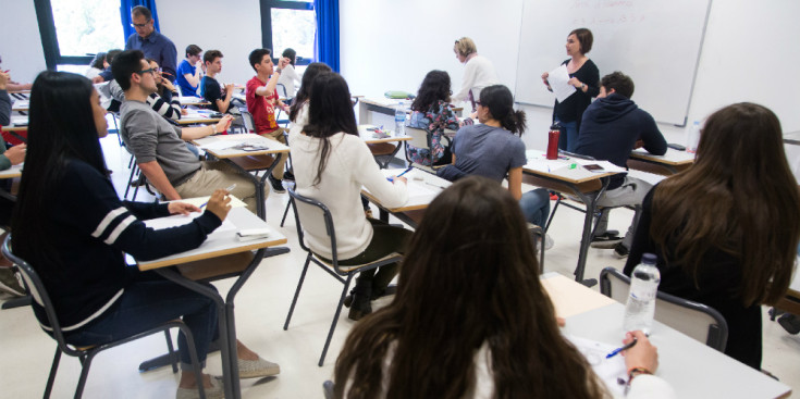 Alumnes a punt de començar la POB, el juny passat a Aixovall.