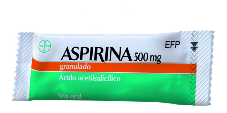 Un sobre d'Aspirina Granulada.