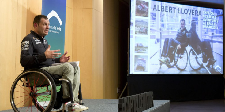 Albert Llovera va realitzar ahir una conferència al Centre de Congressos de la capital.