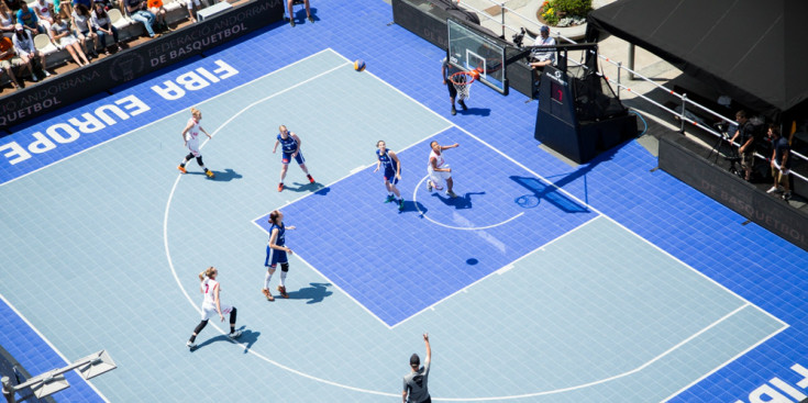 Una imatge aèria d’un partit del Qualifier del 2016 a Escaldes.