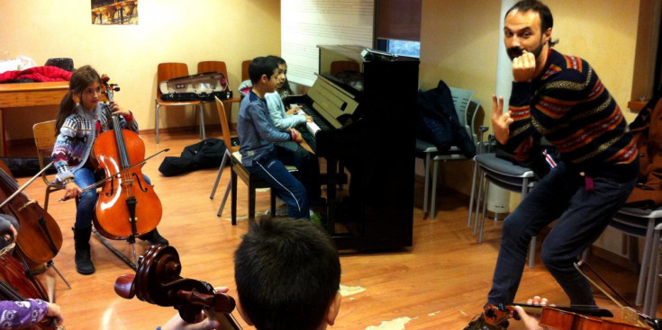 Una classe del taller ‘Soundpainting’ que es va celebrar el novembre.
