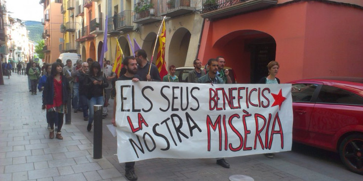 Manifestació de l’1 de maig de l’any passat pels carrers de la Seu d’Urgell