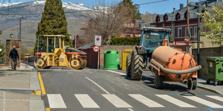 Obres al carrer doctor Andreu de Puigcerdà