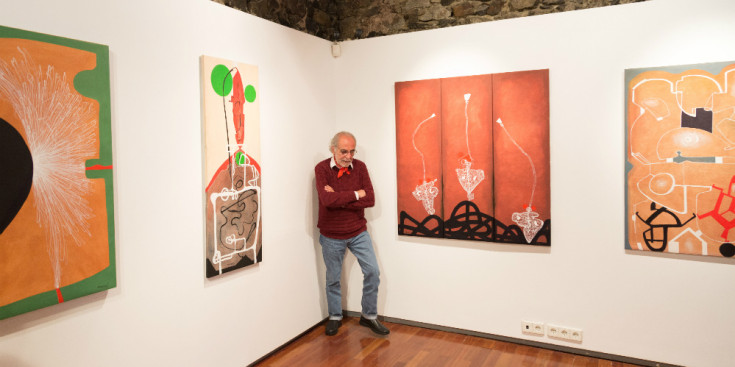 Eduard Arranz-Bravo, ahir a la galeria Pilar Riberaygua.