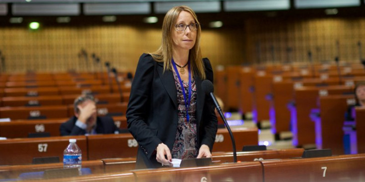 Sílvia Bonet en una sessió al Consell d’Europa.