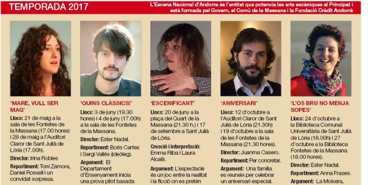 La temporada 2017 del teatre de l'ENA.