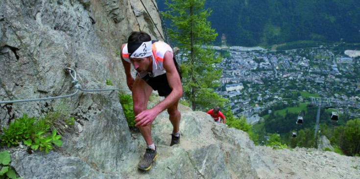 Ascensió de Ferran Teixidó a la cursa disputada a Chamonix.