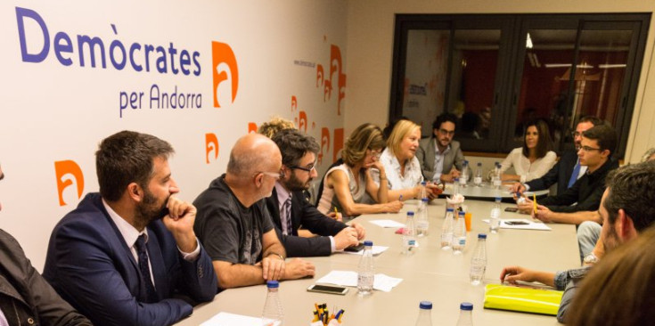 Una reunió de Demòcrates per Andorra.