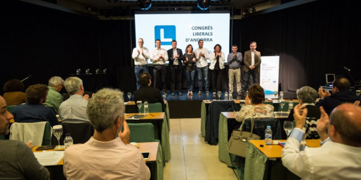 Un moment del congrés de Liberals d’Andorra celebrat ahir a la tarda a Escaldes-Engordany.