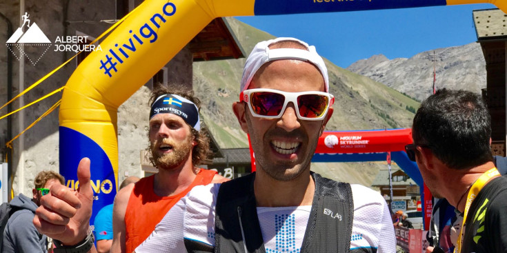 Marc Casalo, fos i content a l’arribada de la cita italiana de Livigno, ahir.