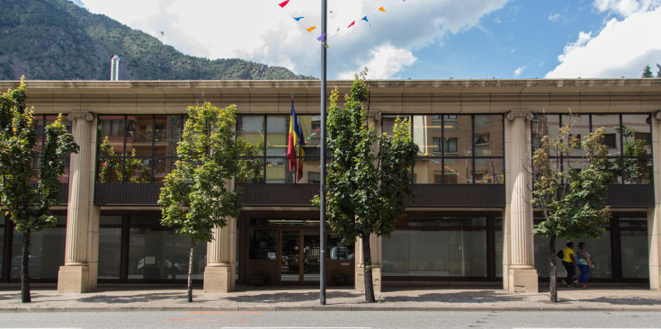 La façana de l’actual edifici de la justícia andorrana.