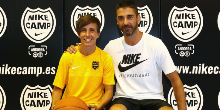 La futbolista Sonia Bermúdez i Navarro, ahir al Nike Camp.