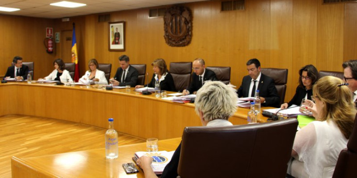 La sessió del ple del Comú d’Andorra la Vella. ahir.