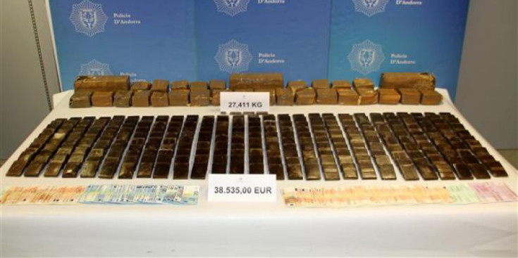 Els 27,4 grams d’haixix confiscats en el marc de l’operació ‘Jumi’ el desembre del 2016.