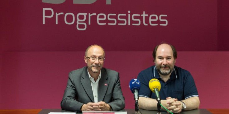 Víctor Naudi i Joan-Marc Miralles, a la seu d'SDP.