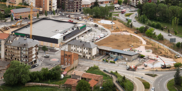 Vista aèria del centre comercial, en una imatge d’aquesta setmana.