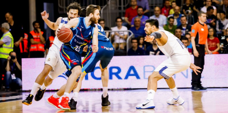 Jelinek, a l’últim duel jugat amb el Reial Madrid al Poliesportiu d’Andorra la temporada passada.