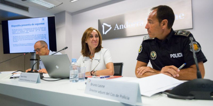 Presentació dels dispositius de seguretat i de les afectacions de la Vuelta 2017, ahir.