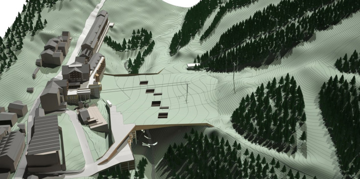 Imatge virtual de com serà la plataforma esquiable de Soldeu.