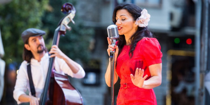 El trio Love it, ahir al concert a la plaça Coprínceps d'Escaldes-Engordany.