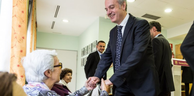 El ministre de Salut, Carles Àlvarez, durant un acte al Cedre, ahir.