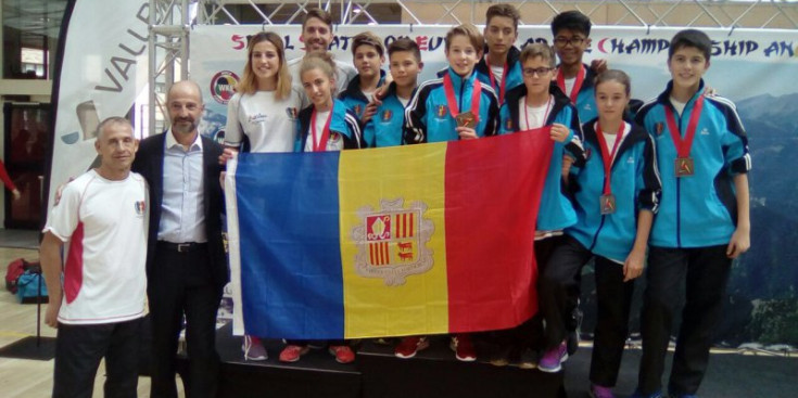 Els components de l’equip andorrà a la competició.