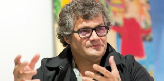 El director del Museu Carmen Thyssen Andorra, Guillermo Cervera, durant l’entrevista.