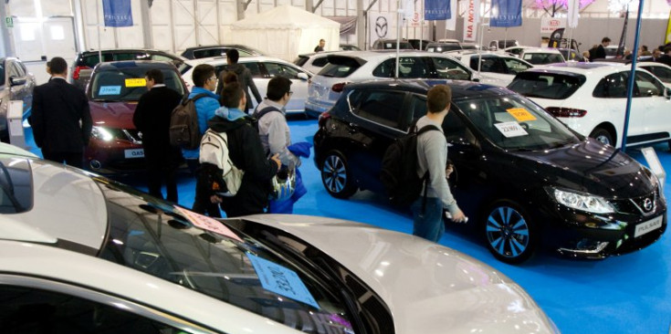 Exposició de vehicles en venda durant la Fira d’Andorra la Vella.
