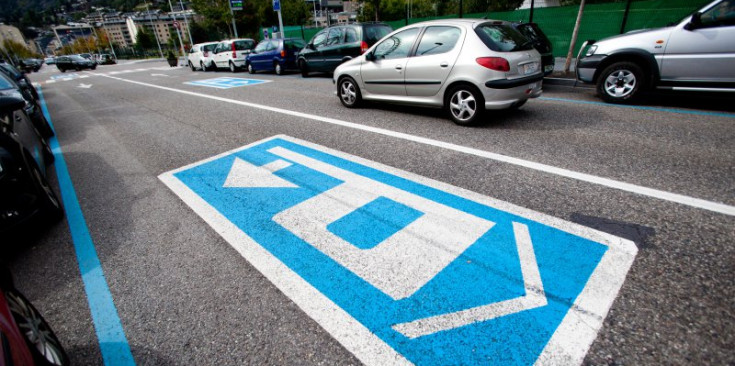 Una senyalització de pàrquing a Escaldes-Engordany.