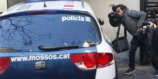 Un cotxe dels Mossos trasllada Blanco al jutjat per declarar