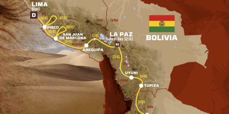 Recorregut per Perú, Bolívia i Argentina de la 40a edició del Ral·li Dakar.