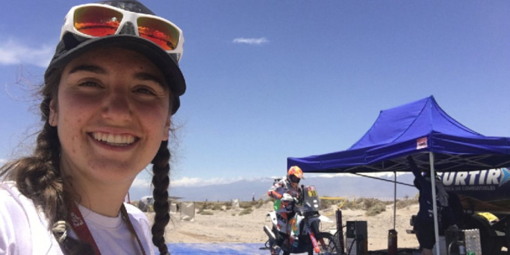 Margot Llobera, en una etapa del passat Dakar.