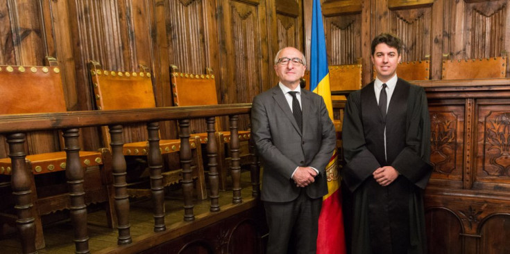 Bernard Plagnet i Borja Aguado, després dels seus nomenaments, ahir.
