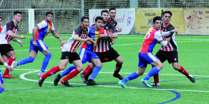 L'FC Andorra, en un partit de la competició.