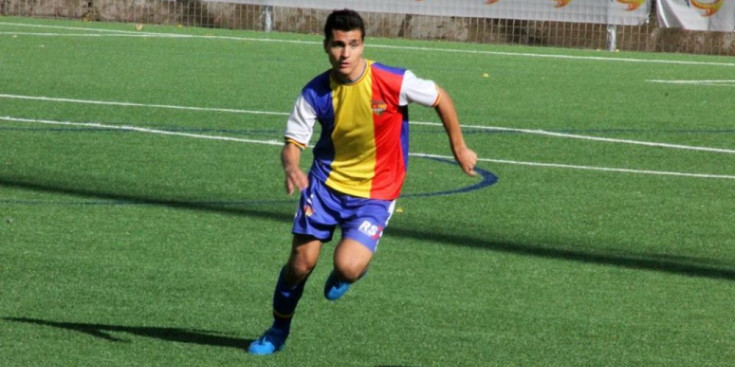 Cervós, en un partit de la present temporada de l'FC Andorra.