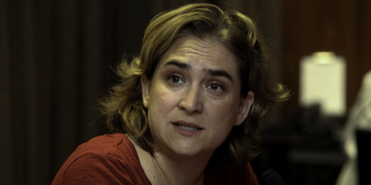 Ada Colau en una roda de premsa informativa sobre el seu partit.