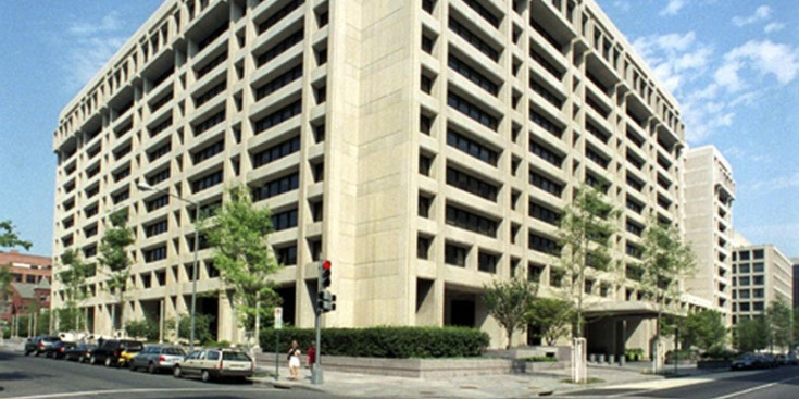 La façana del Fons Monetari Internacional a Washington.