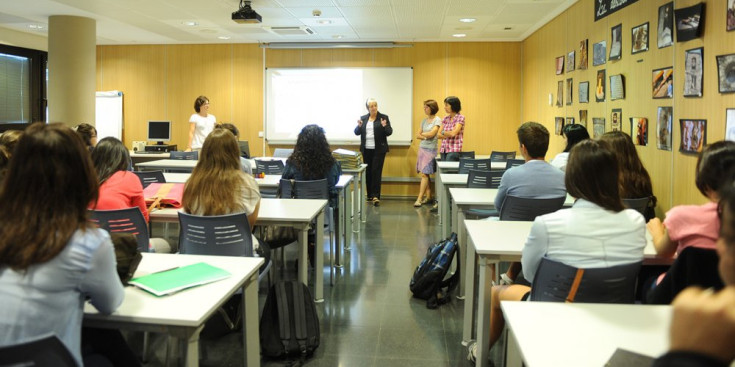 Una classe de la Universitat d'Andorra.