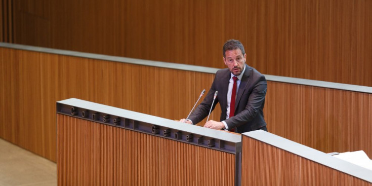 Pere López, president del Partit Socialdemòcrata, en una sessió del Consell General.
