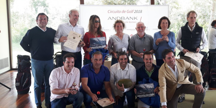 Els guanyadors del torneig d’Andbank a El Prat.