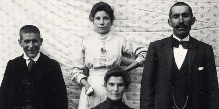 Família de casa Banyetes a la Massana (1913-1914).