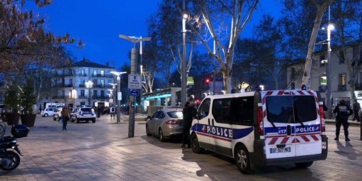 Un furgó de la policia francesa a Montepellier.