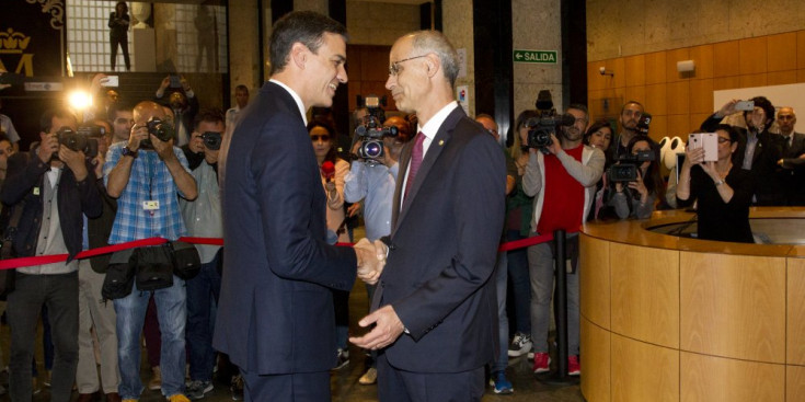 Martí i Sánchez ahir a Madrid.