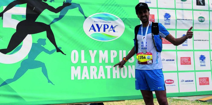 Marc Casal a l’Olympus Marathon.