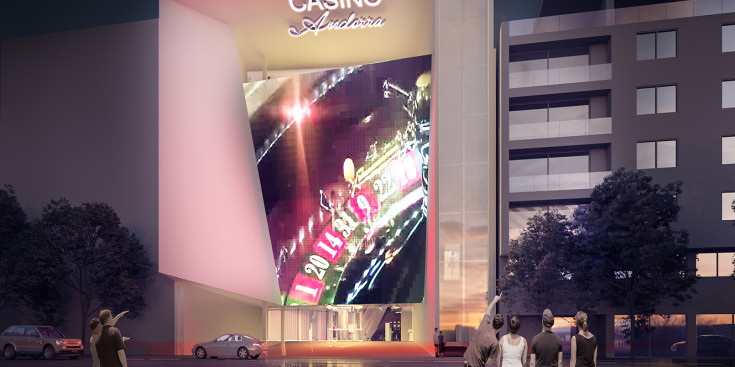 Imatge virtual de la façana del casino que es construirà al carrer Prat de la Creu.