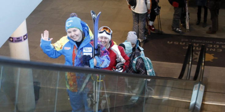Turistes russos al Funicamp d’Encamp durant una anterior temporada d’esquí.