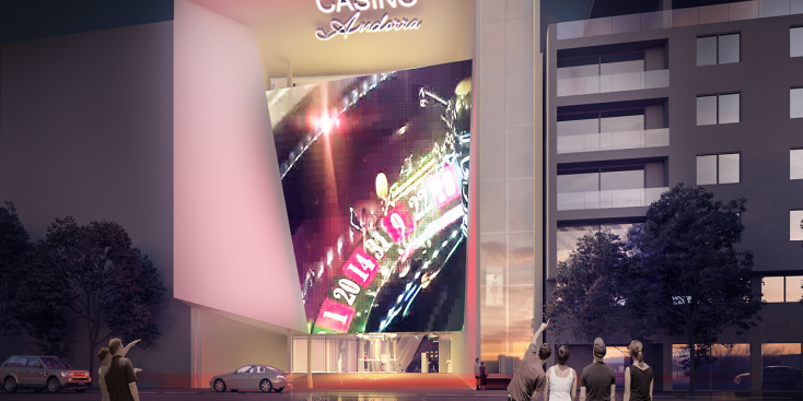 Imatge virtual del futur casino de Jocs SA, al carrer Prat de la Creu.
