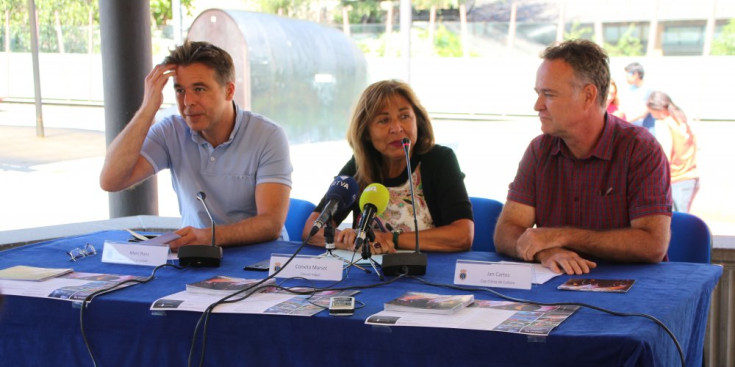 D’esquerra a dreta, Pons, Marsol i Cartes presenten la programació de la festa major d’Andorra la Vella