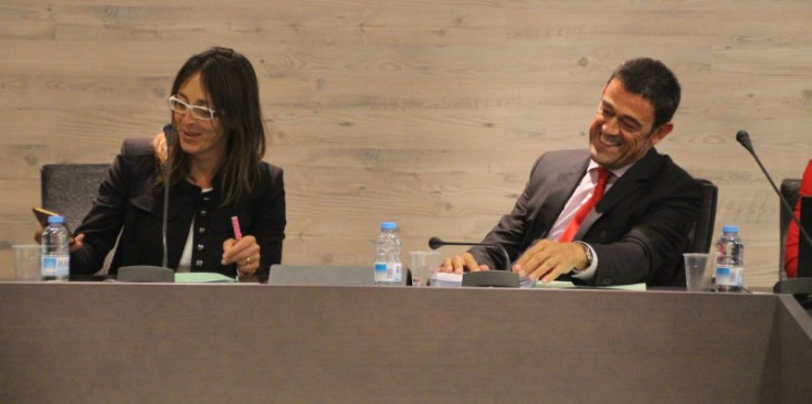 Josep Àngel Mortés en la sessió del consell de comú, ahir.