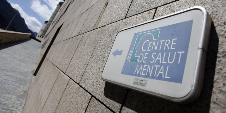 Rètol que informa de la ubicació del Centre de Salut Mental a l’Hospital de Meritxell